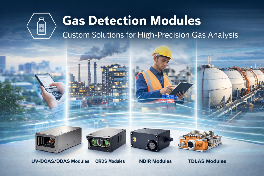 Gas Detection Modules (NDIR, TDLAS, CRDS, UV-DOAS) for environmental monitoring, industrial safety, and real-time gas analysis