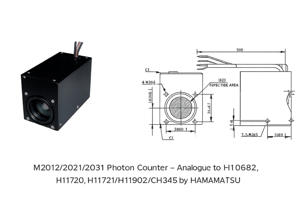 M2012/2021/2031 Photon Counter Detector (Analogue to H10682/H11720/H11721/H11902/CH345 by Hamamatsu)