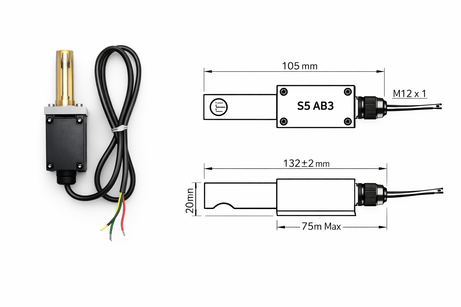 S5 AB3 UV flame detector for industrial burner monitoring and combustion safety systems