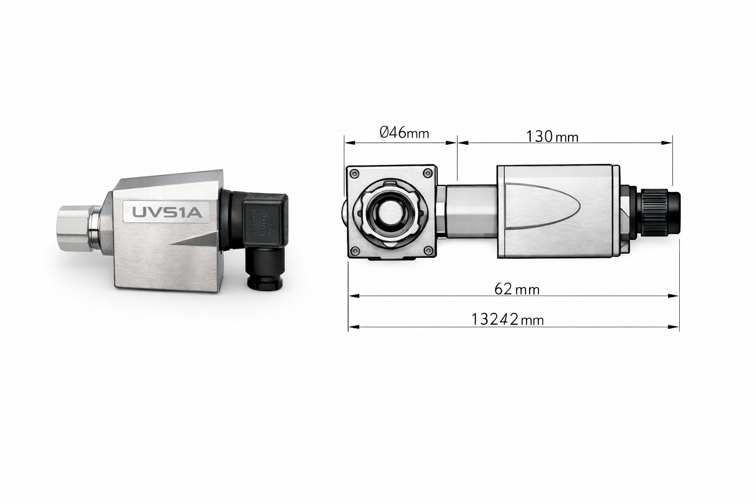 UV S1A UV flame detector for industrial burner monitoring and combustion safety systems