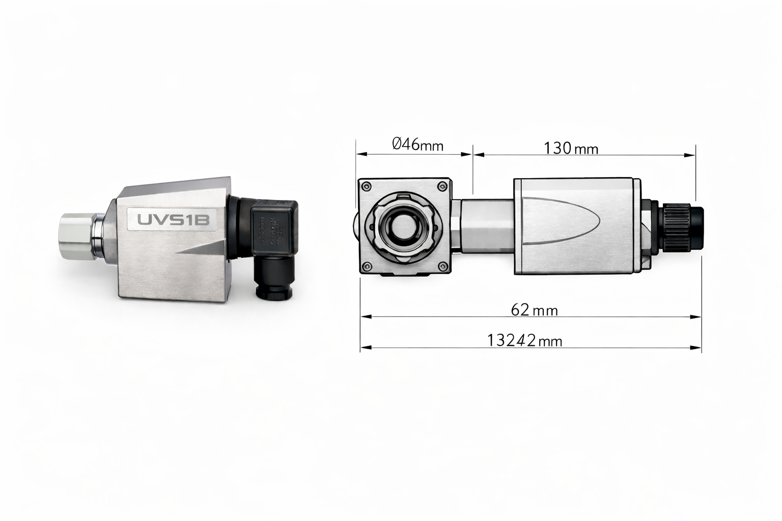 UV S1B UV flame detector for industrial burner monitoring and combustion safety systems