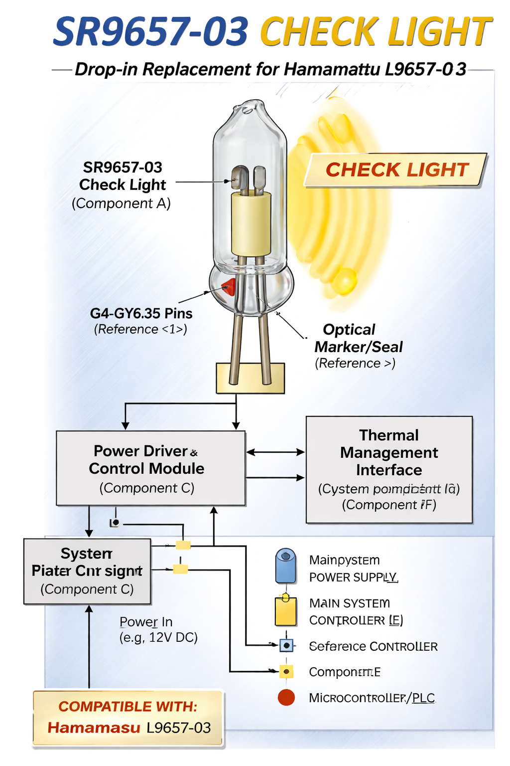 UV flame monitoring system showing UV flame sensor integration